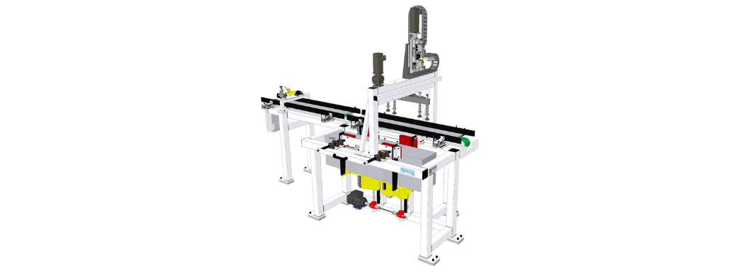 Stacker machine for rim production